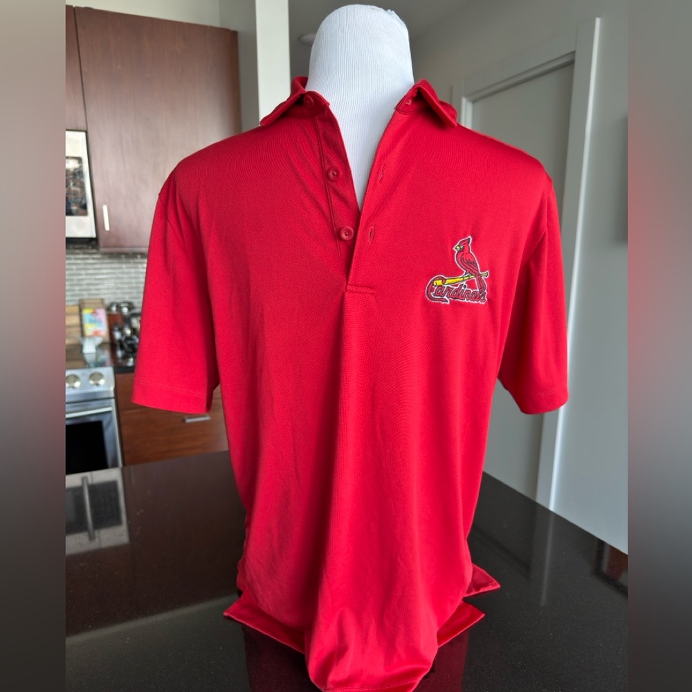 St. Louis Cardinals Columbia Red Performance Polo Medium | Great Condition